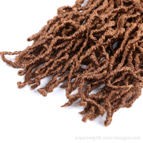 Wholesale Afro Synthetic New locs 18 14 24 36 inches Crochet New Faux Locs Synthetic Hair  Locs With Wrapping Hair Curly Tips